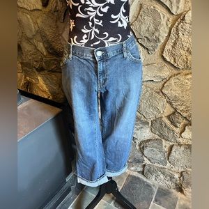 Eddie Bauer Medium Wash Boyfriend Cropped Jeans 8